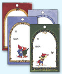 Zelda and Ivy holiday gift tags